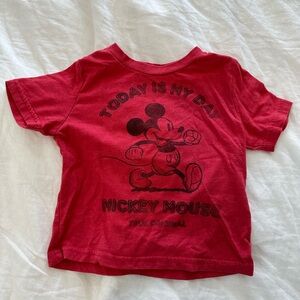 3T Mickey Mouse red t shirt
